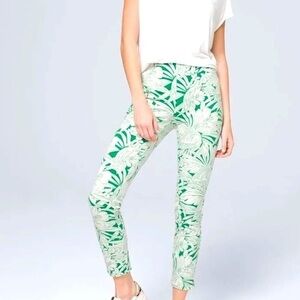 WHBM Tropical Print Skinny Crop Pants SZ 4